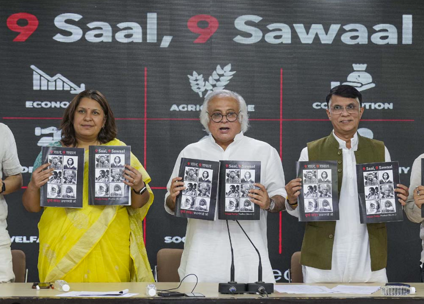 ସରକାରଙ୍କ ୯ ବର୍ଷ ପୂର୍ତ୍ତିରେ ମୋଦୀ ସରକାରଙ୍କୁ କଂଗ୍ରେସର ୯ ପ୍ରଶ୍ନ