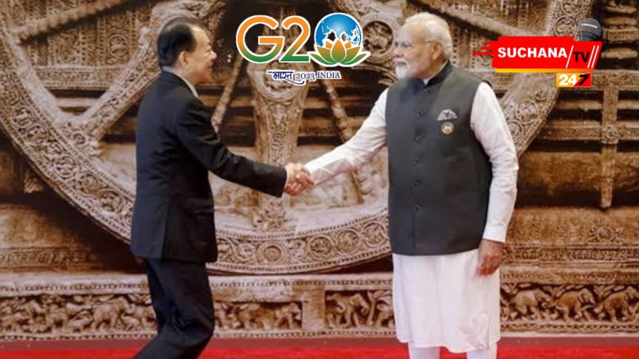 କୋଣାର୍କ ଚକ୍ର ସମ୍ମୁଖରେ ପ୍ରଧାନମନ୍ତ୍ରୀ ମୋଦୀଙ୍କ ବିଶ୍ୱଅତିଥିଙ୍କୁ ସ୍ଵାଗତ-କରମର୍ଦ୍ଦନ