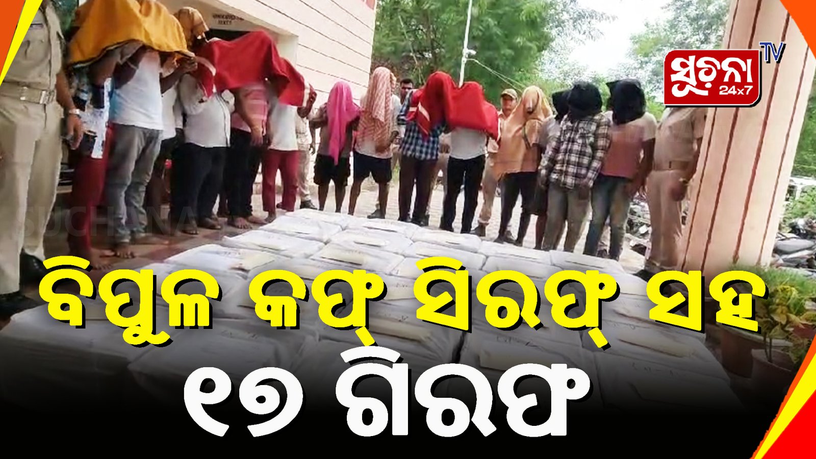 ବିପୁଳ କଫ୍ ସିରଫ୍ ଜବତ ସହ ୧୭ ଗିରଫ,ସୂଚନା ଦେଲେ ଏସପି