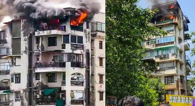 ଦିଲ୍ଲୀର ଏକ ଆପାର୍ଟମେଣ୍ଟରେ ଭୟଙ୍କର ଅଗ୍ନିକାଣ୍ଡ, ଉଚ୍ଚକୁ ଉଠିଲା ନିଆଁ, କୋଠାରୁ ଡେଇଁ ପଡ଼ି ବାପା ସମେତ ଦୁଇ ପିଲାଙ୍କ ମୃତ୍ୟୁ