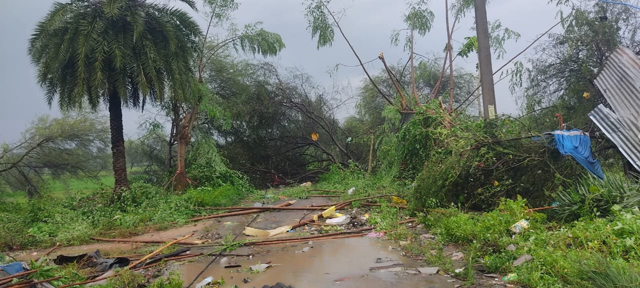 ଠେମରା ଗାଁ ରେ ବାତ୍ୟା ର କରାଳ ରୂପ